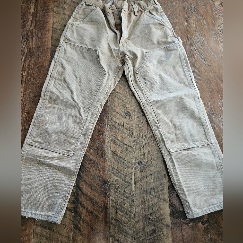 Carhartt Double Front Work Utility Pants Distressed Size 32×30